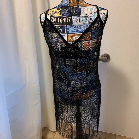 Small Fishnet with Fringe Nightgown Ensemble - Picture 7 of 10